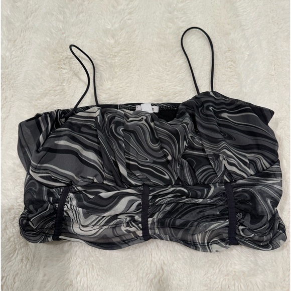 Garage Tops - Garage Grey Swirl Crop Tank